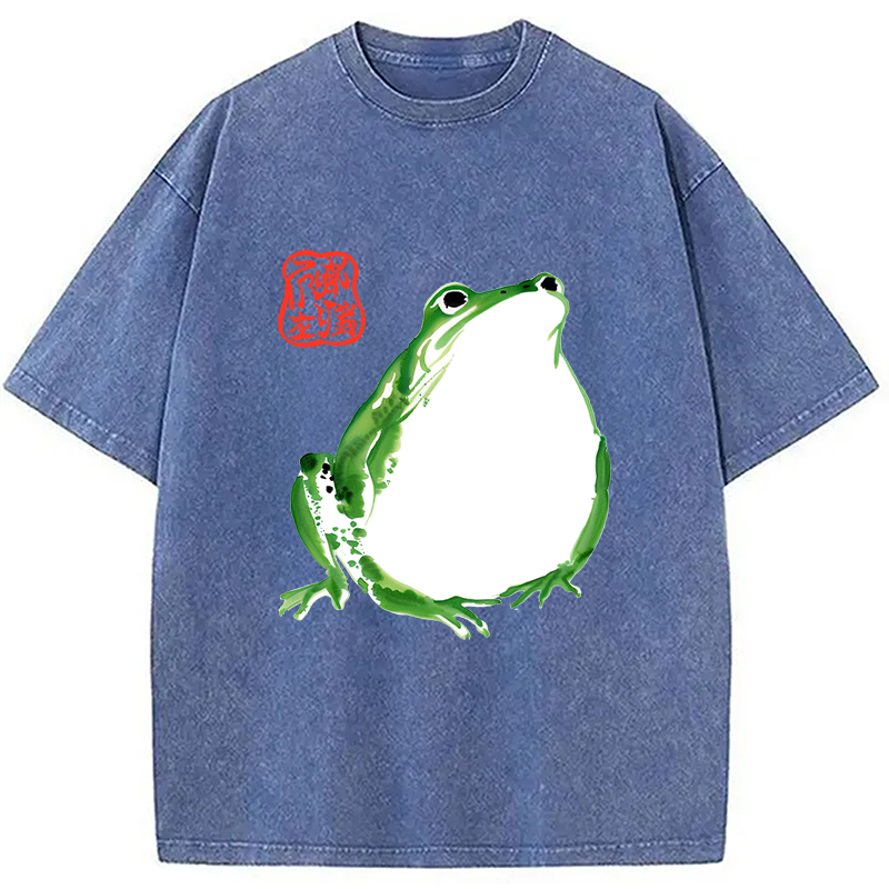 Modecanvas Japanese Frog Matsumoto Hoji Washed T-Shirt