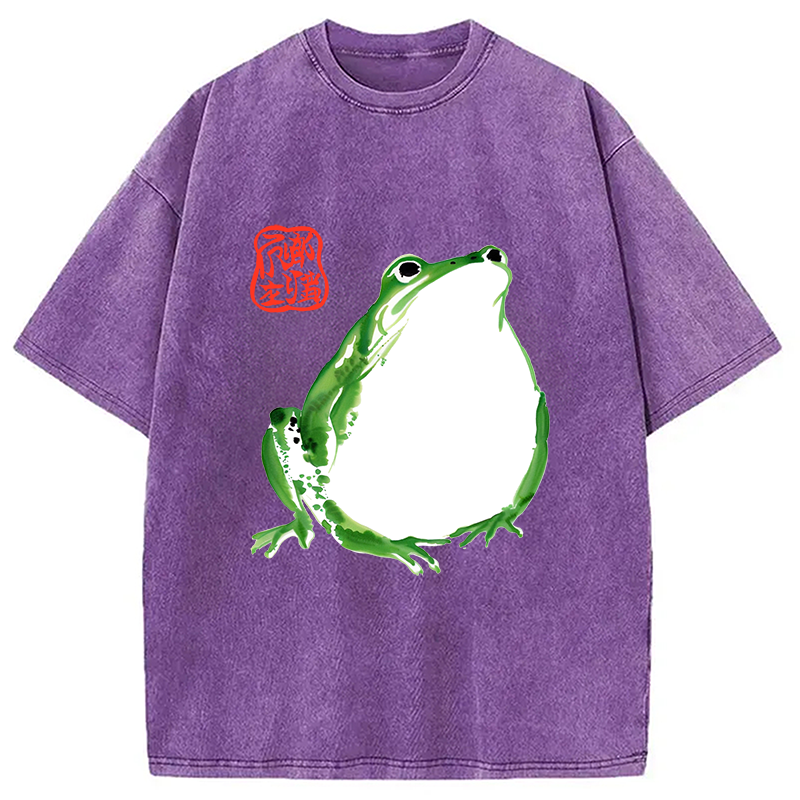 Modecanvas Japanese Frog Matsumoto Hoji Washed T-Shirt
