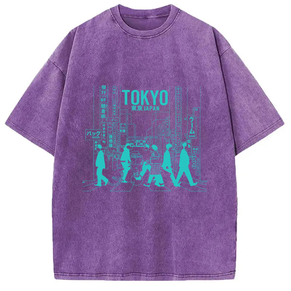 Modecanvas Tokyo Japan Street Vintage Washed T-Shirt
