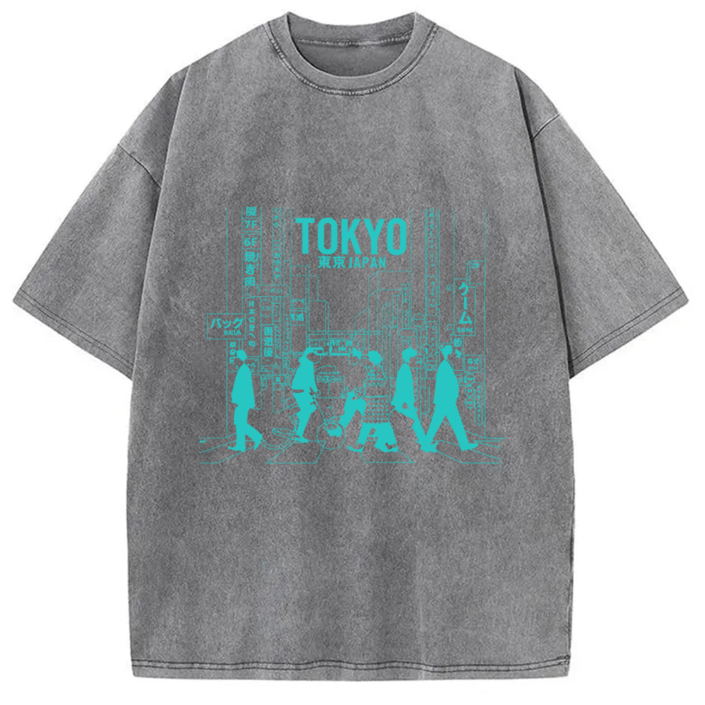 Modecanvas Tokyo Japan Street Vintage Washed T-Shirt
