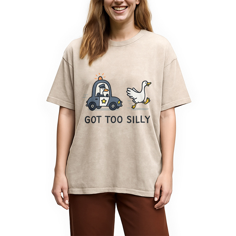 Modecanvas Retro Comfort Goose Washed T-Shirt