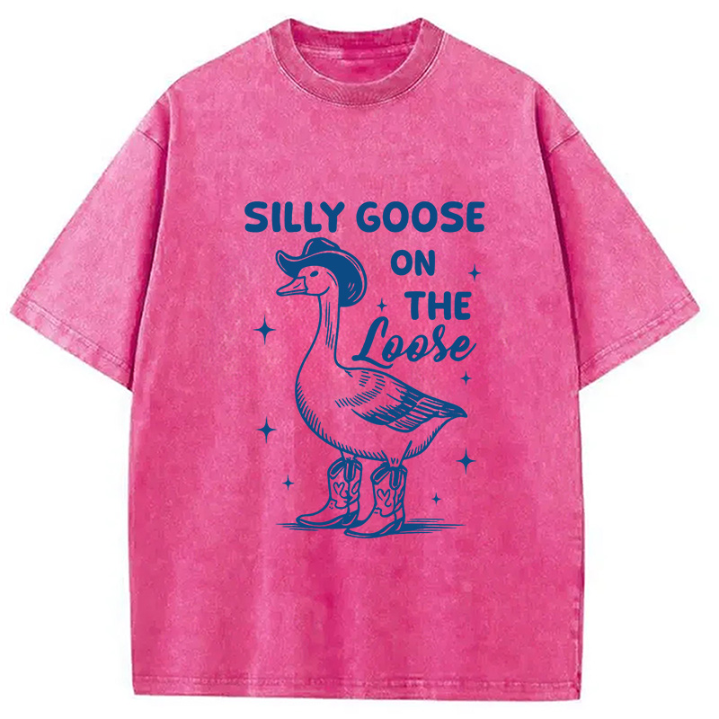Modecanvas Silly Goose On The Loose Washed T-Shirt
