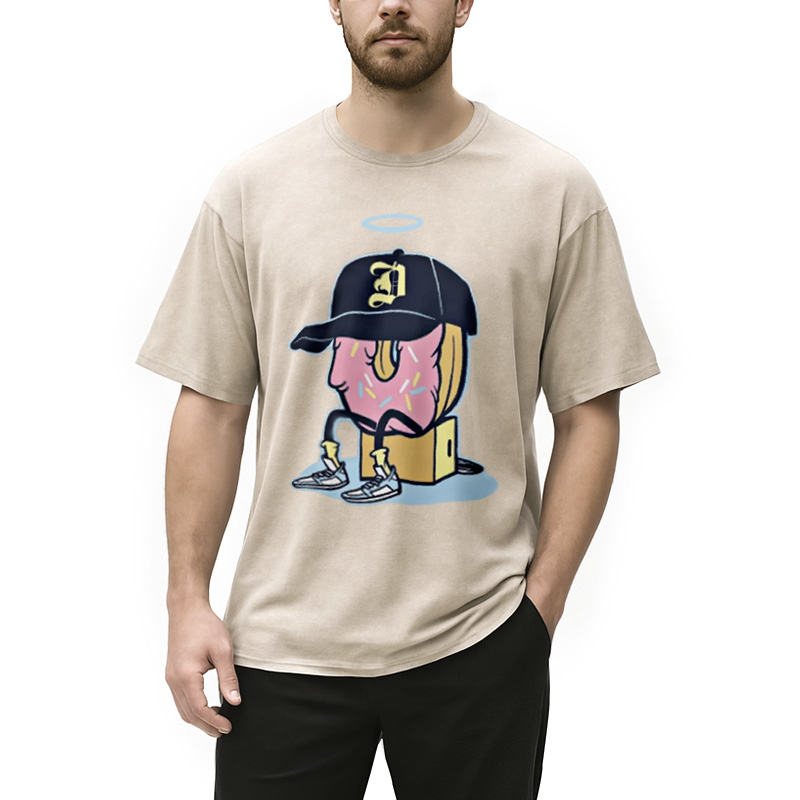 Modecanvas Dilla Donuts Hip Hop Washed T-Shirt