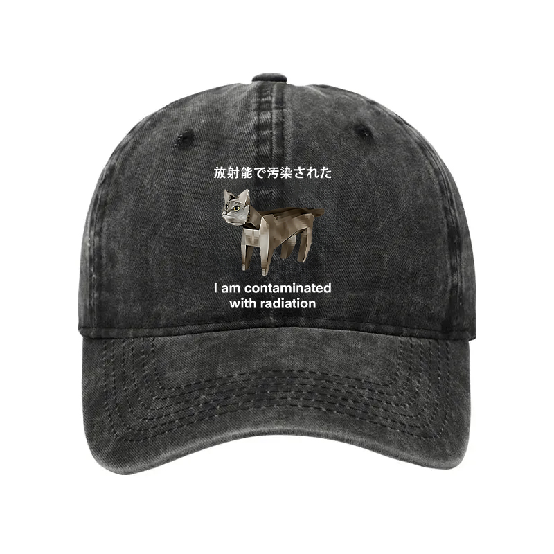 Modecanvas Cat Contaminated By Radiation Washed Cap-modecanvas