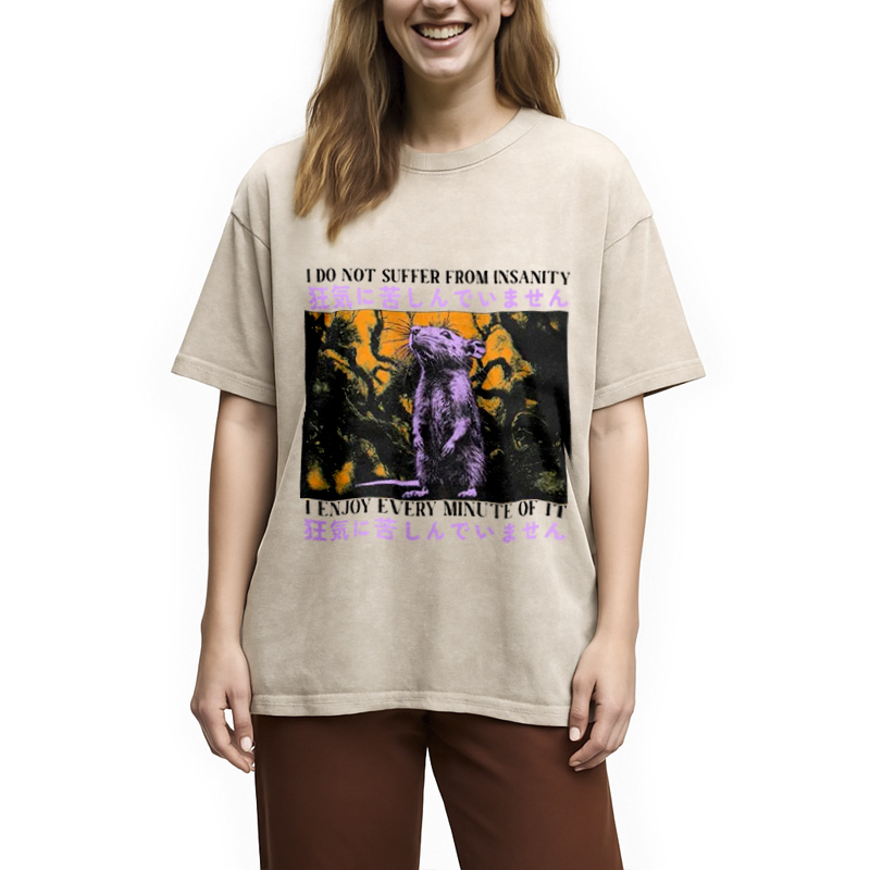 Modecanvas I Enjoy Every Minute Of It Japanese Washed T-Shirt