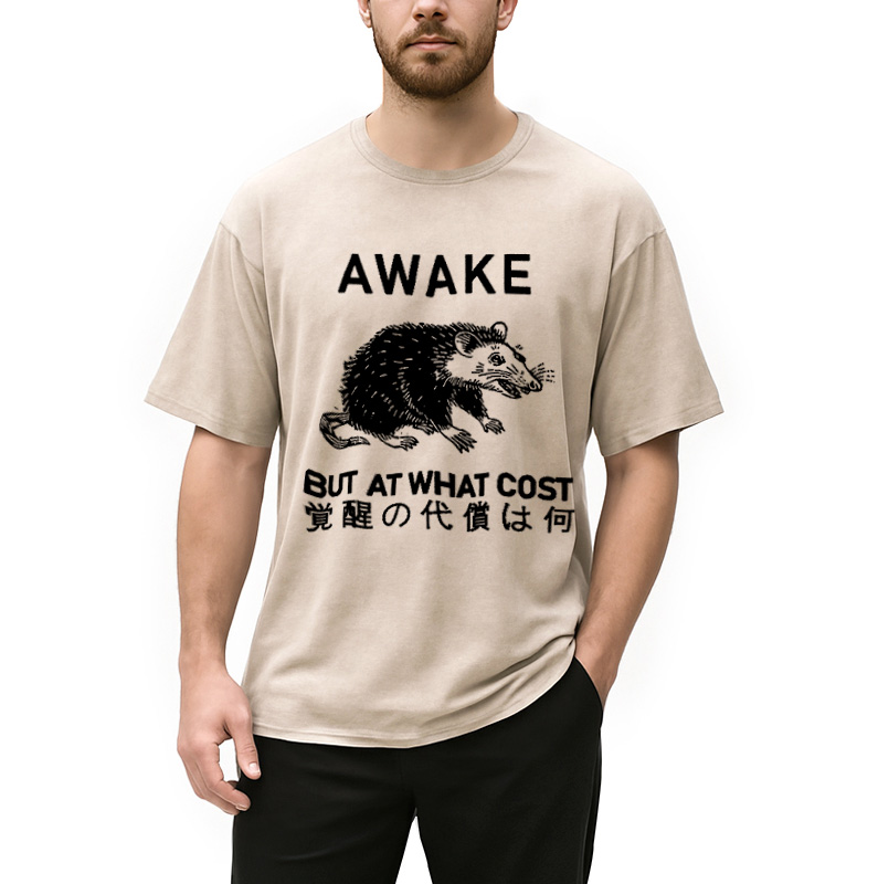 Modecanvas Desperate Possum Washed T-Shirt