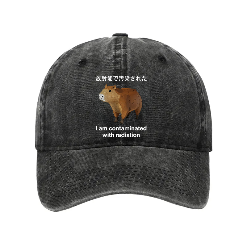 Modecanvas Capybara Contaminated By Radiation Washed Cap-modecanvas
