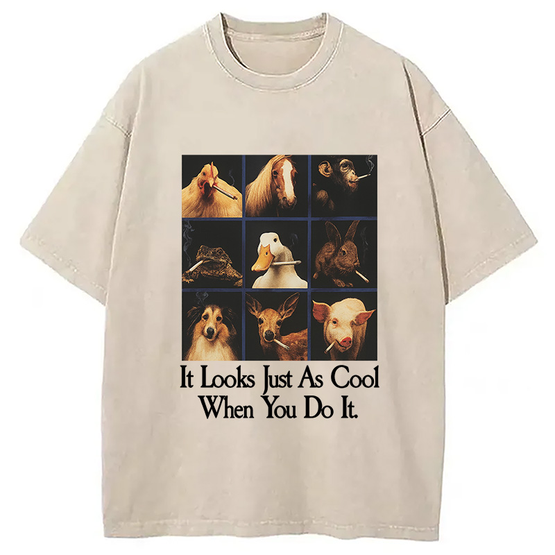 Modecanvas It Looks Just As Stupid When You Do It Washed T-Shirt