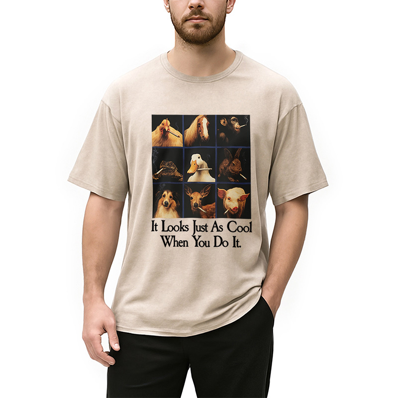 Modecanvas It Looks Just As Stupid When You Do It Washed T-Shirt