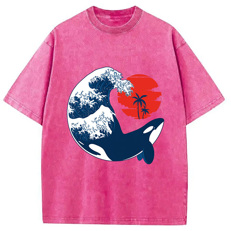 Modecanvas The Killer Wave Washed T-Shirt