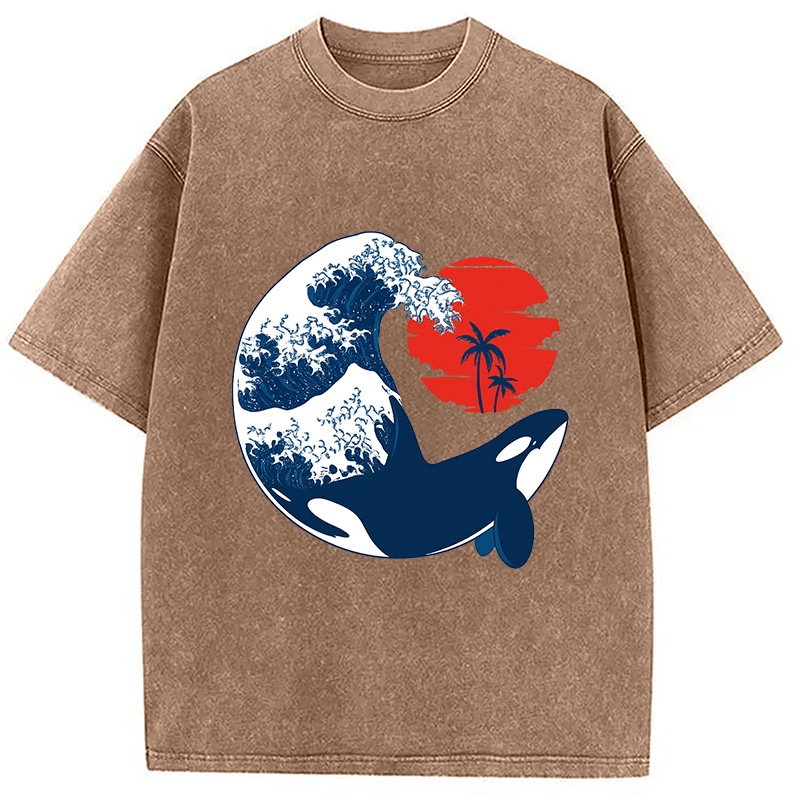 Modecanvas The Killer Wave Washed T-Shirt