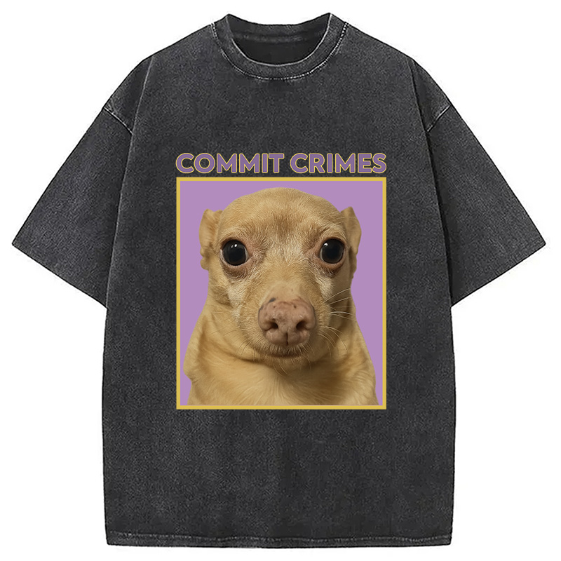 Modecanvas Crime Mouse Washed T-Shirt