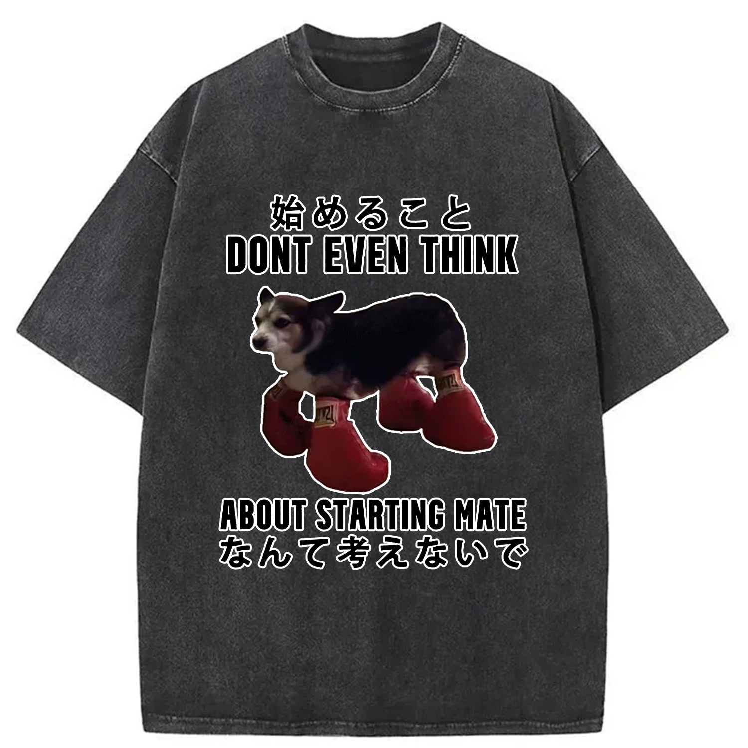 Modecanvas Funny Violent Boxer Washed T-Shirt