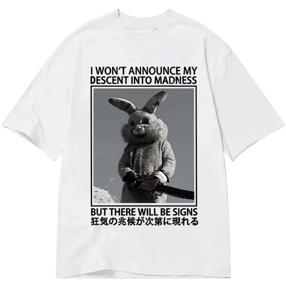 Modecanvas Rabbit Goes Into Madness DTG Printing Classic T-Shirt-modecanvas