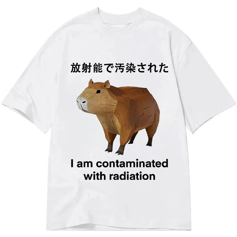 Modecanvas Capybara Contaminated By Radiation DTG Printing Classic T-Shirt-modecanvas