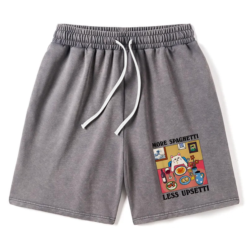 Modecanvas More Spaghetti Less Upsetti Washed Shorts