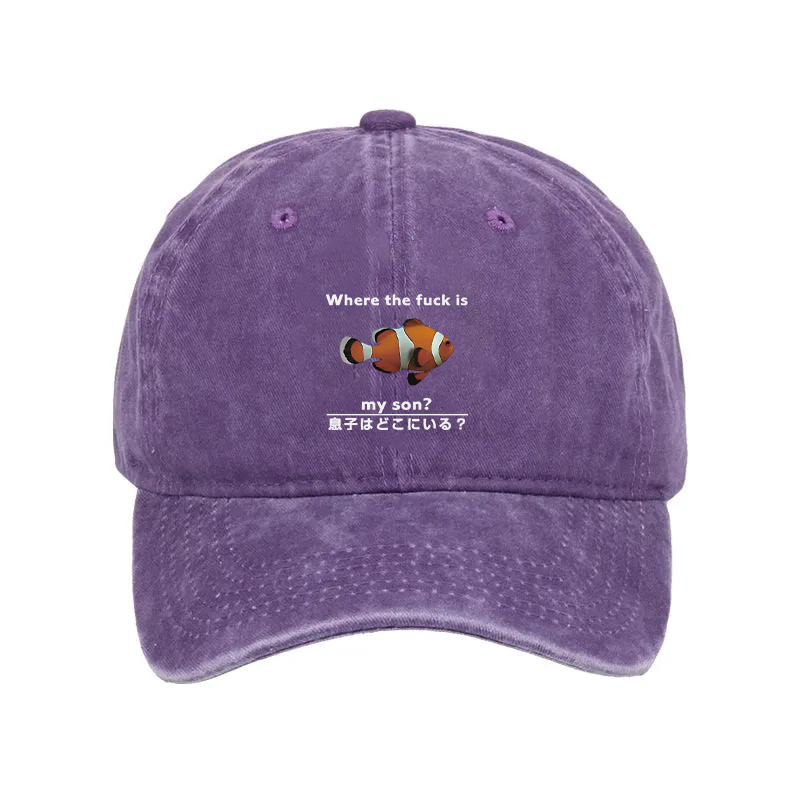 Modecanvas Fish Looking For Son Washed Cap-modecanvas