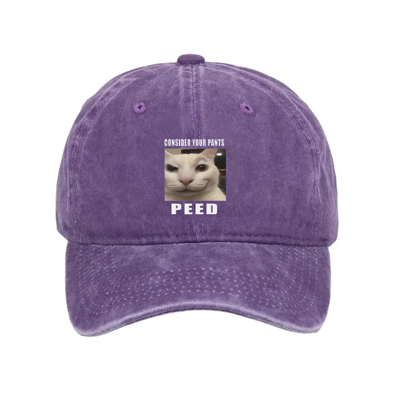 Modecanvas Consider Your Pants Peed Meme Washed Cap-modecanvas
