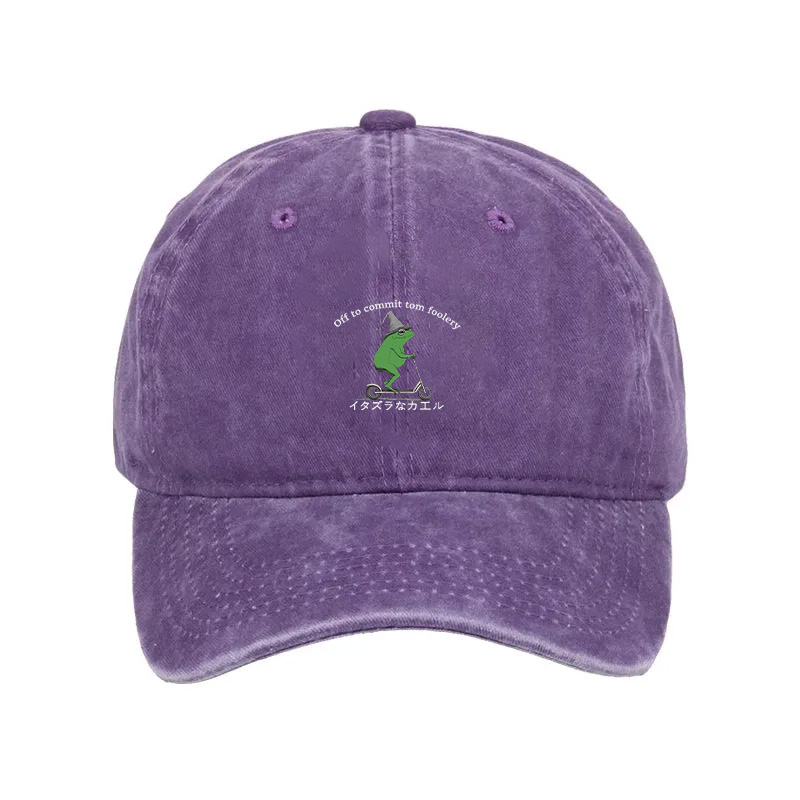 Modecanvas Stupid Frog Washed Cap-modecanvas