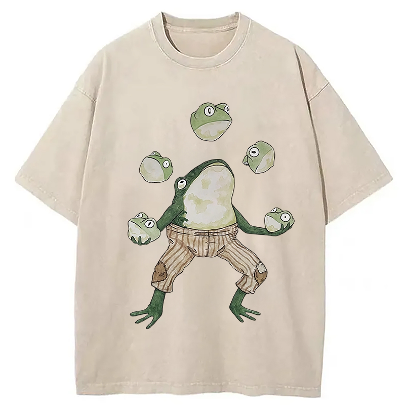 Modecanvas Frog Acrobatic Master Washed T-Shirt