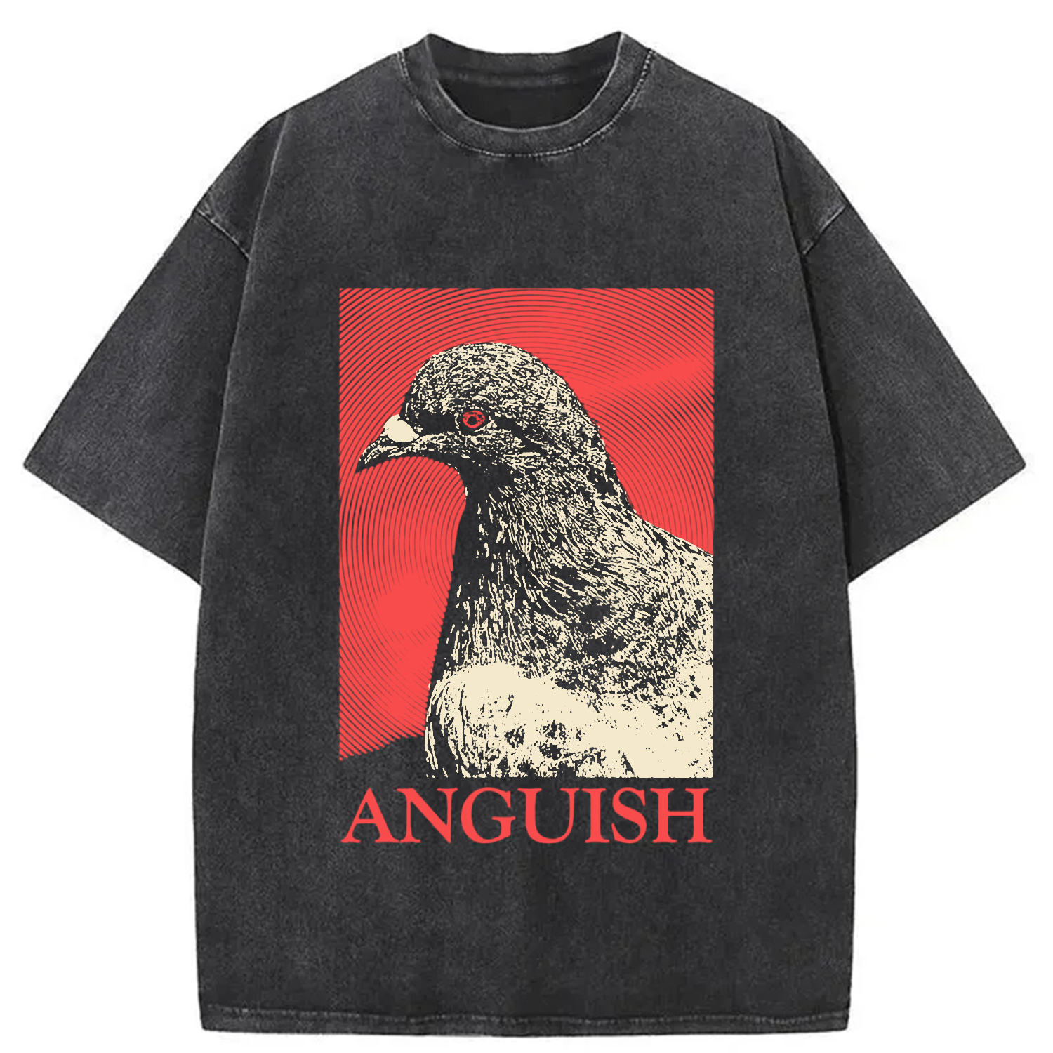 Modecanvas The Weight of Urban Anguish Washed T-Shirt-modecanvas