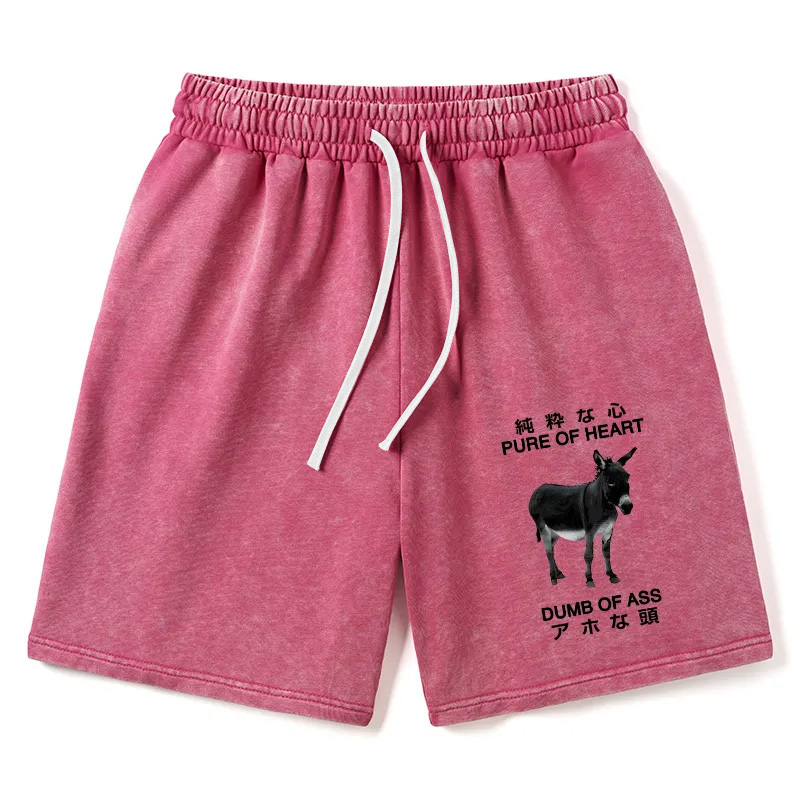 Modecanvas Pure Of Heart Dumb Of Ass Washed Shorts