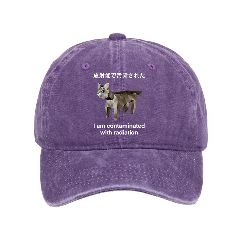 Modecanvas Cat Contaminated By Radiation Washed Cap-modecanvas