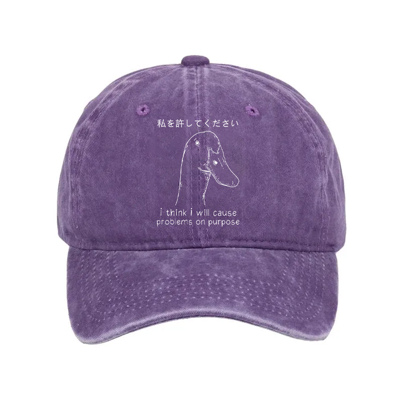Modecanvas Stupid Goose Funny Washed Cap-modecanvas