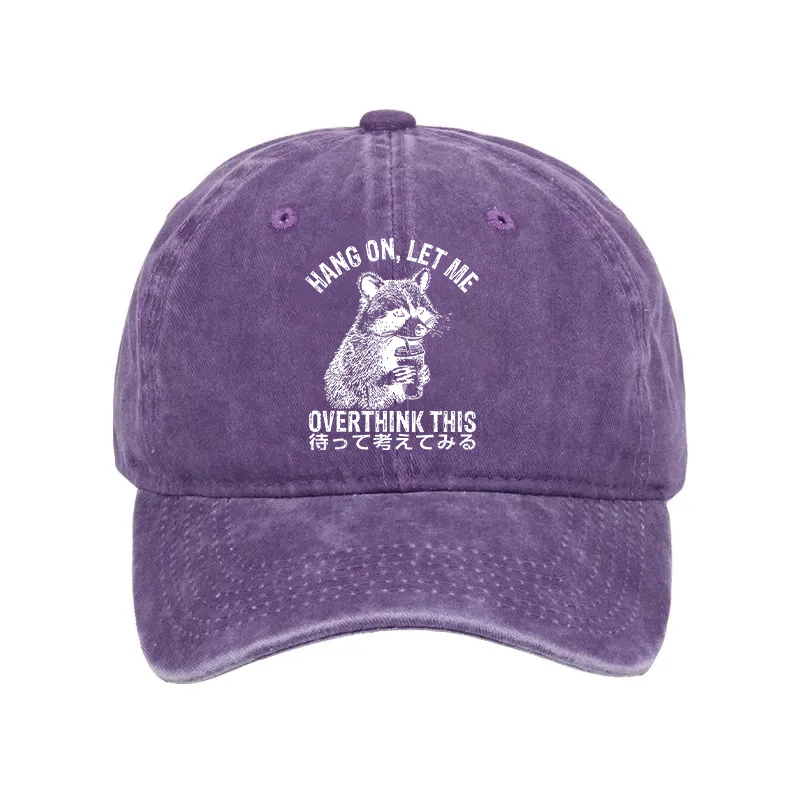 Modecanvas Overthink Raccoon Washed Cap-modecanvas