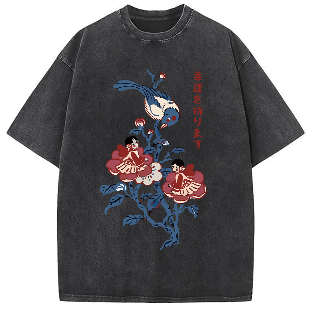 Modecanvas Best Of Luck Washed T-Shirt