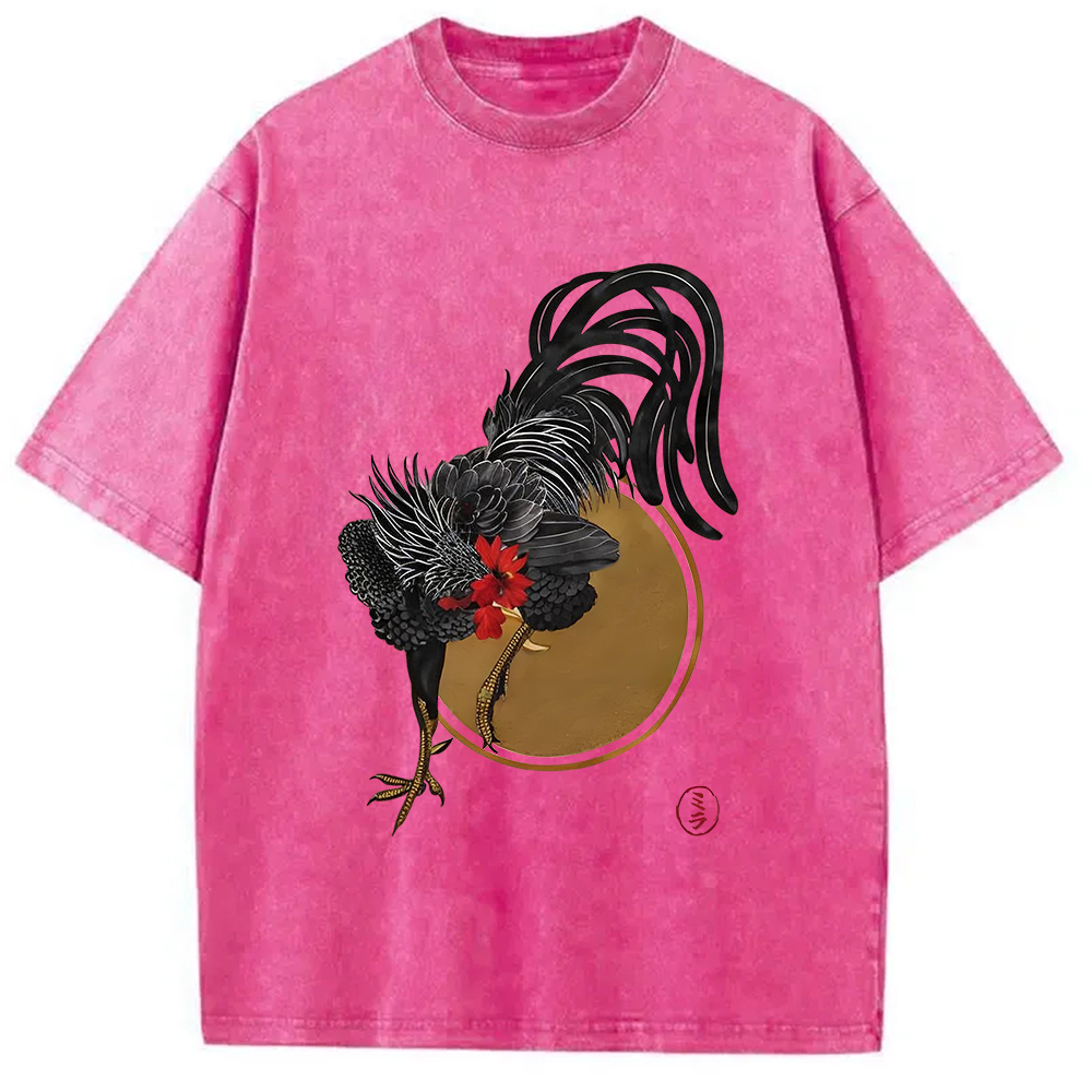 Modecanvas Strutting Rooster Washed T-Shirt