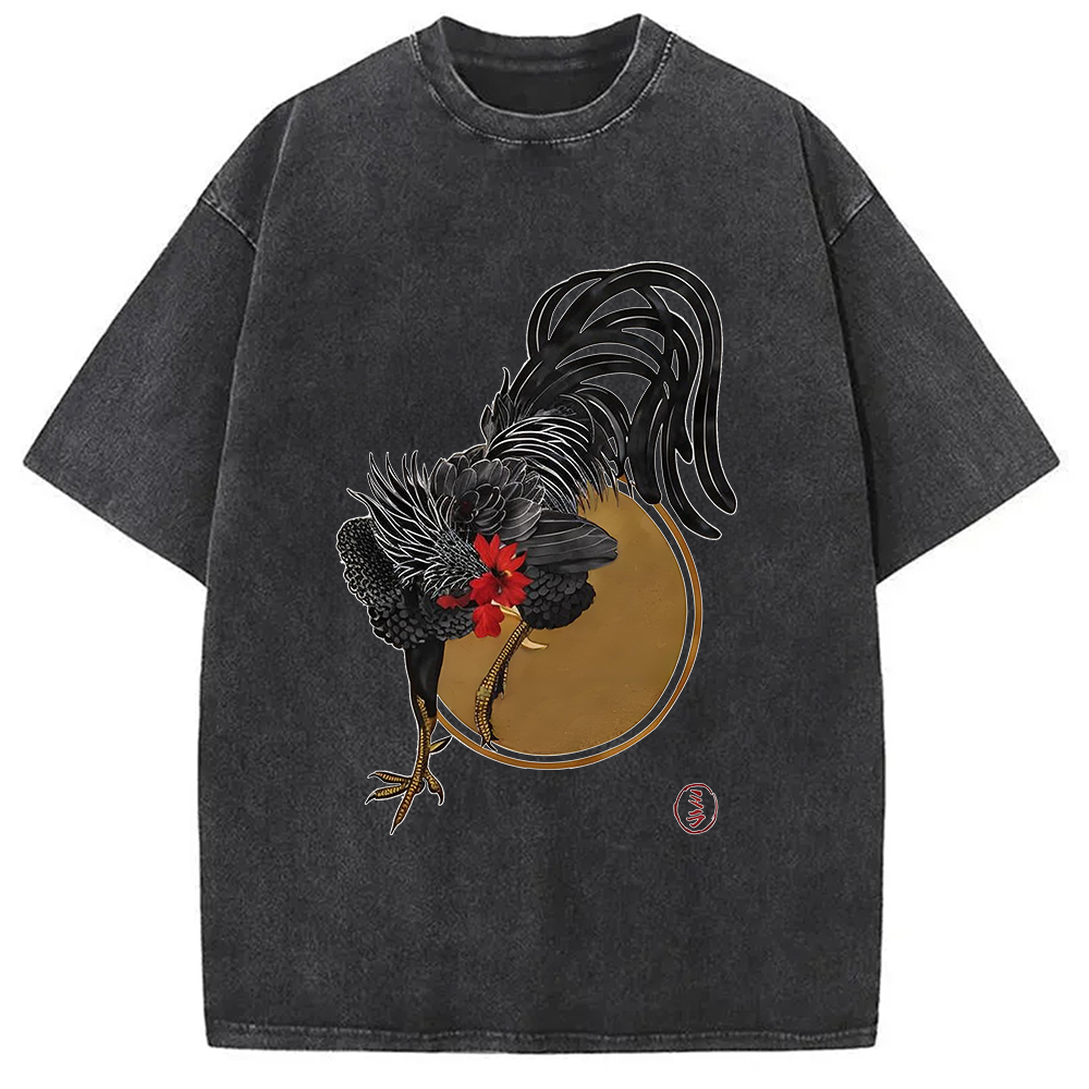 Modecanvas Strutting Rooster Washed T-Shirt