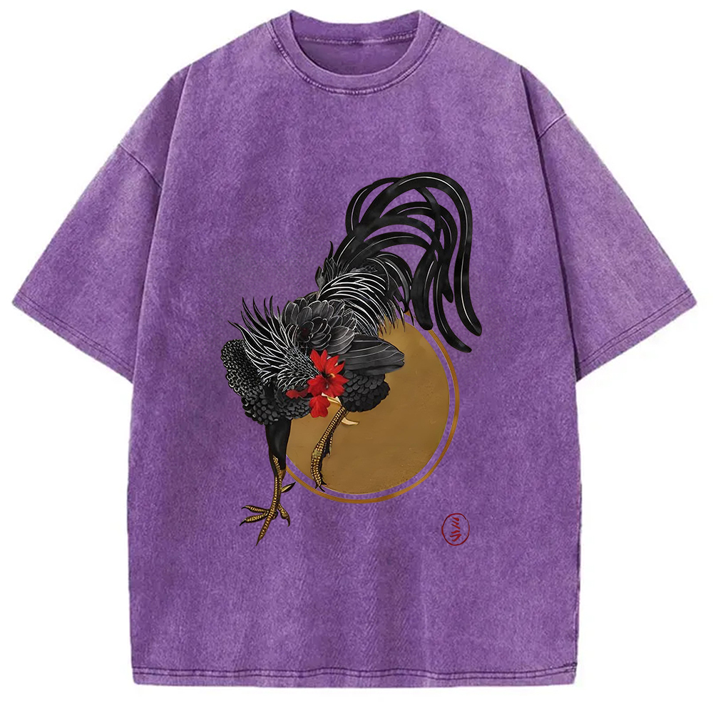 Modecanvas Strutting Rooster Washed T-Shirt