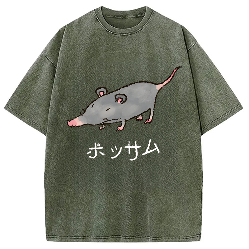 Modecanvas Possamu Rat Washed T-Shirt