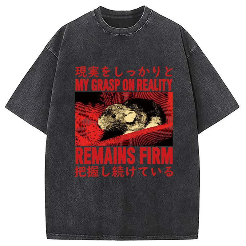 Modecanvas Grasp on Reality Rat Washed T-Shirt
