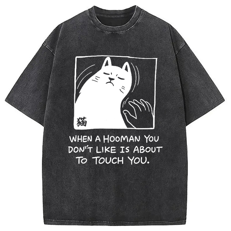 Modecanvas Rebellious Cat Washed T-Shirt