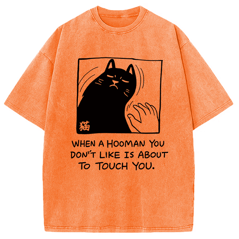 Modecanvas Rebellious Cat Washed T-Shirt