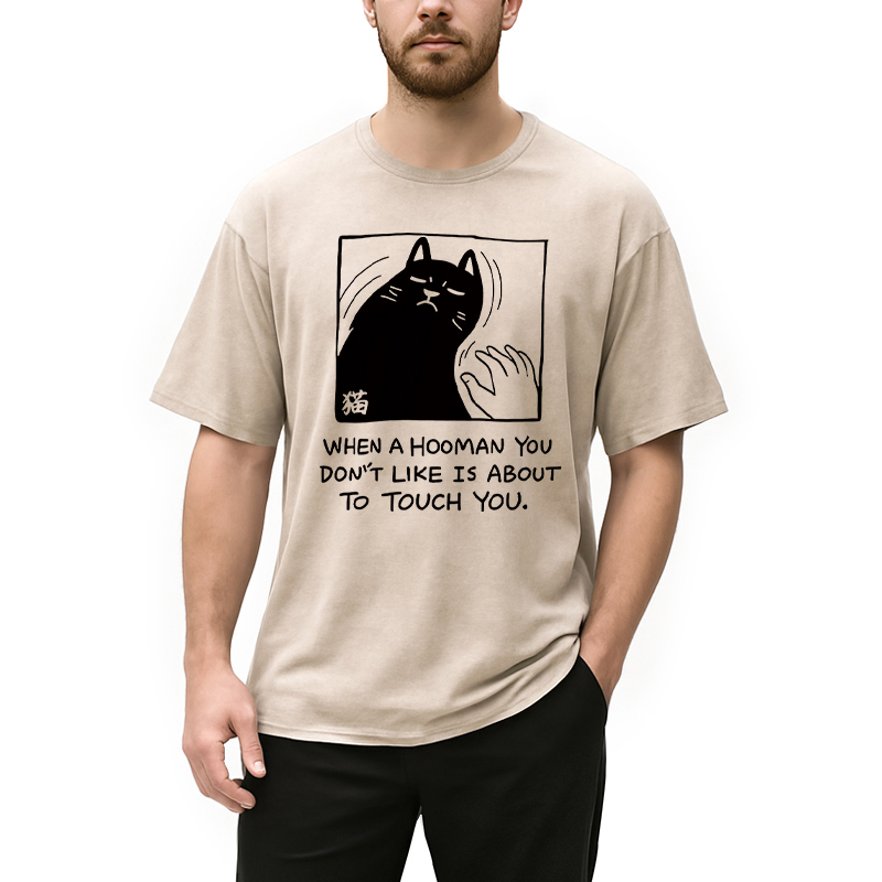 Modecanvas Rebellious Cat Washed T-Shirt