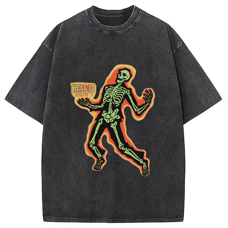 Modecanvas HELL IS LIT Washed T-Shirt