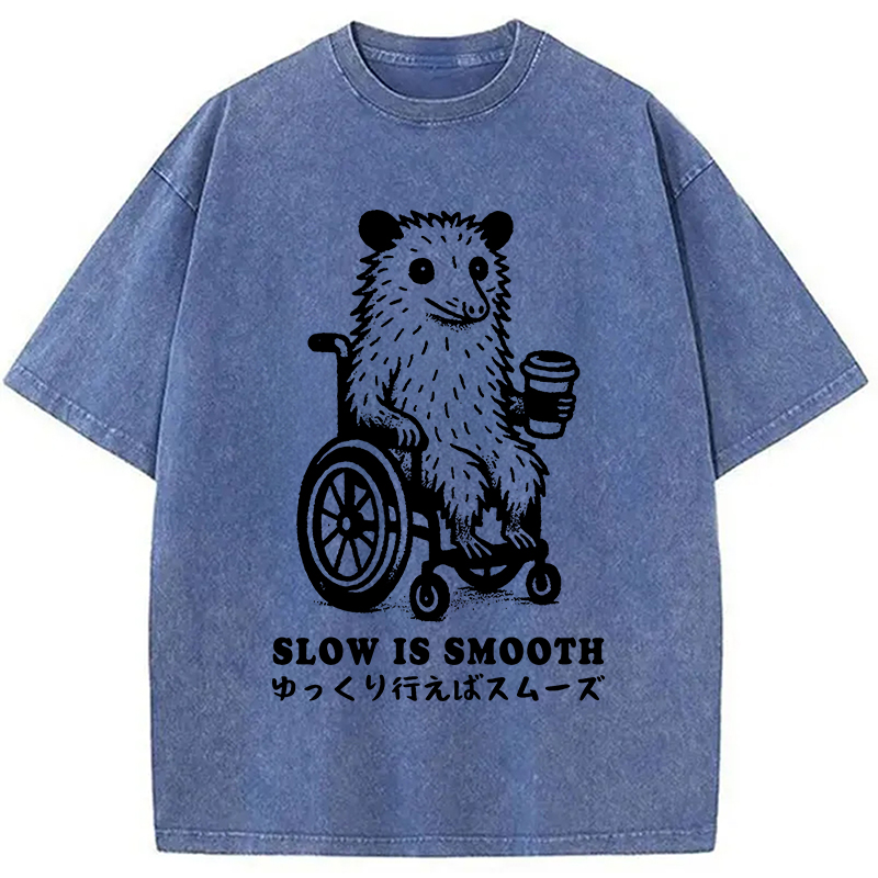 Modecanvas Possum In A Wheelchair Washed T-Shirt