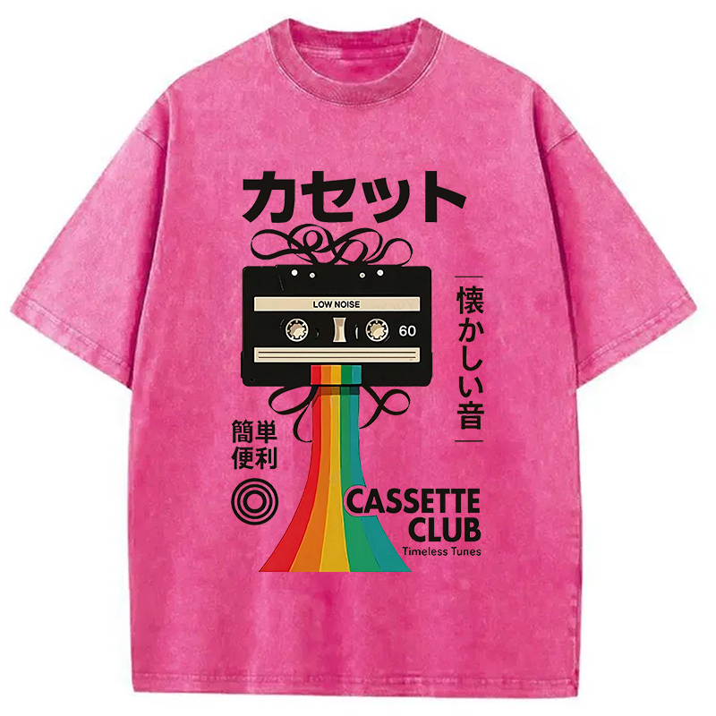 Modecanvas Colored Tape Washed T-Shirt
