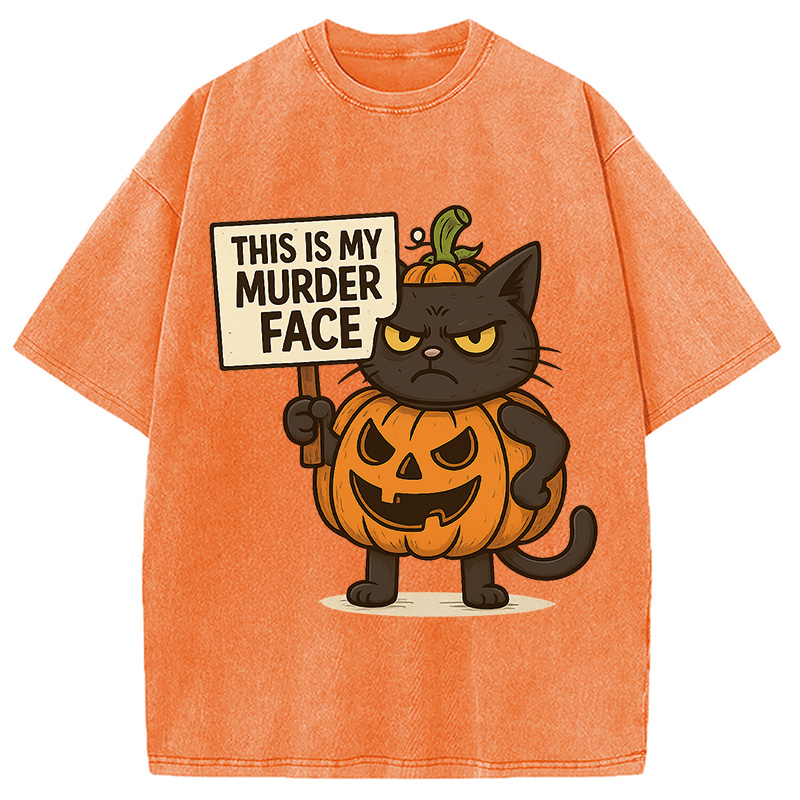 Modecanvas This Is My Murder Face Washed T-Shirt
