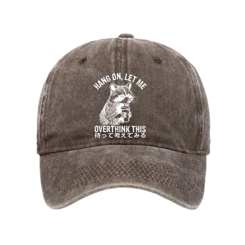 Modecanvas Overthink Raccoon Washed Cap-modecanvas