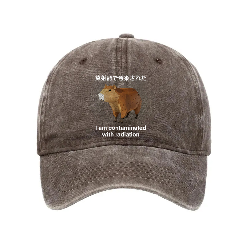 Modecanvas Capybara Contaminated By Radiation Washed Cap-modecanvas