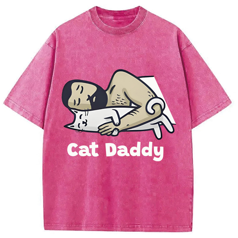 Modecanvas Cat Daddy Washed T-Shirt