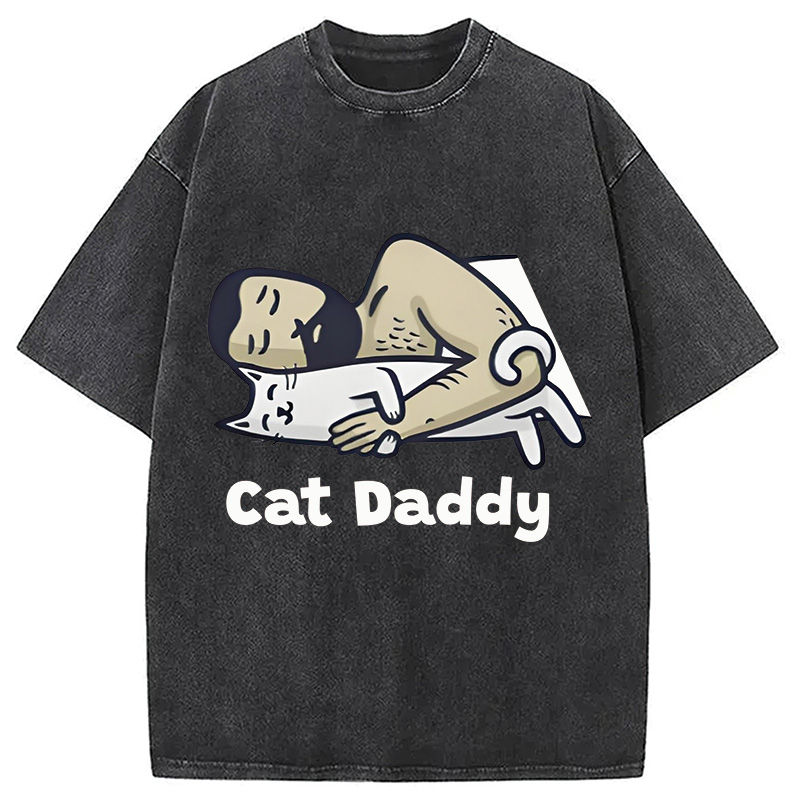Modecanvas Cat Daddy Washed T-Shirt