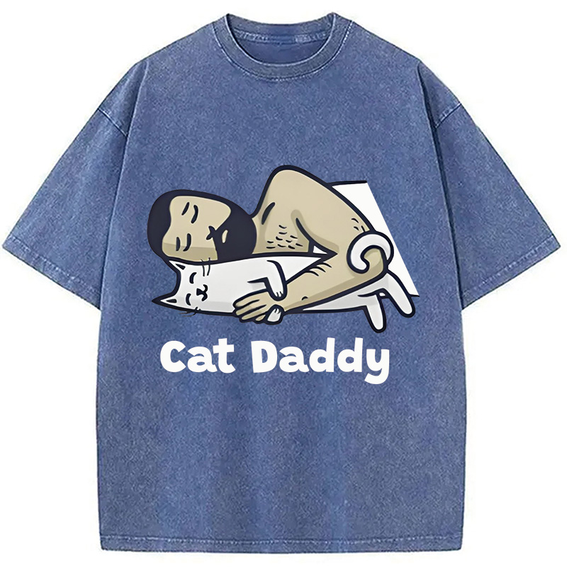 Modecanvas Cat Daddy Washed T-Shirt