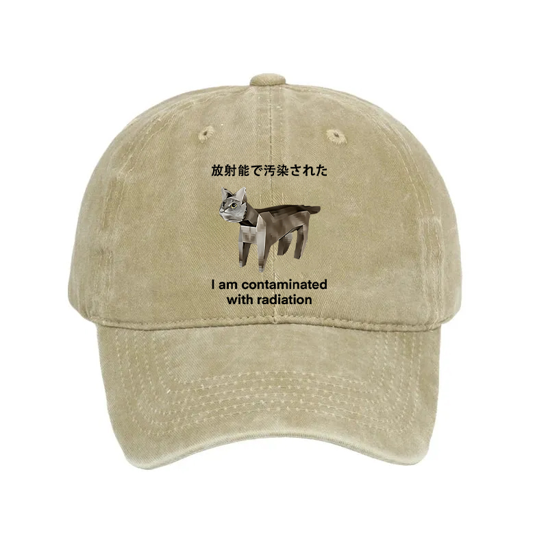 Modecanvas Cat Contaminated By Radiation Washed Cap-modecanvas