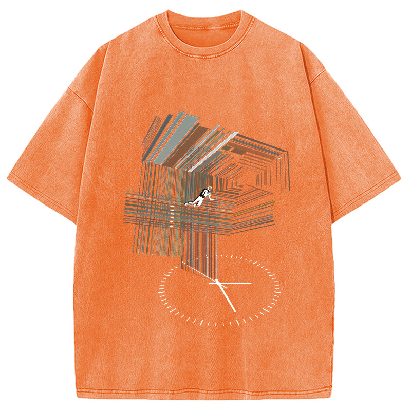 Modecanvas Secret Behind Bookshelf Washed T-Shirt