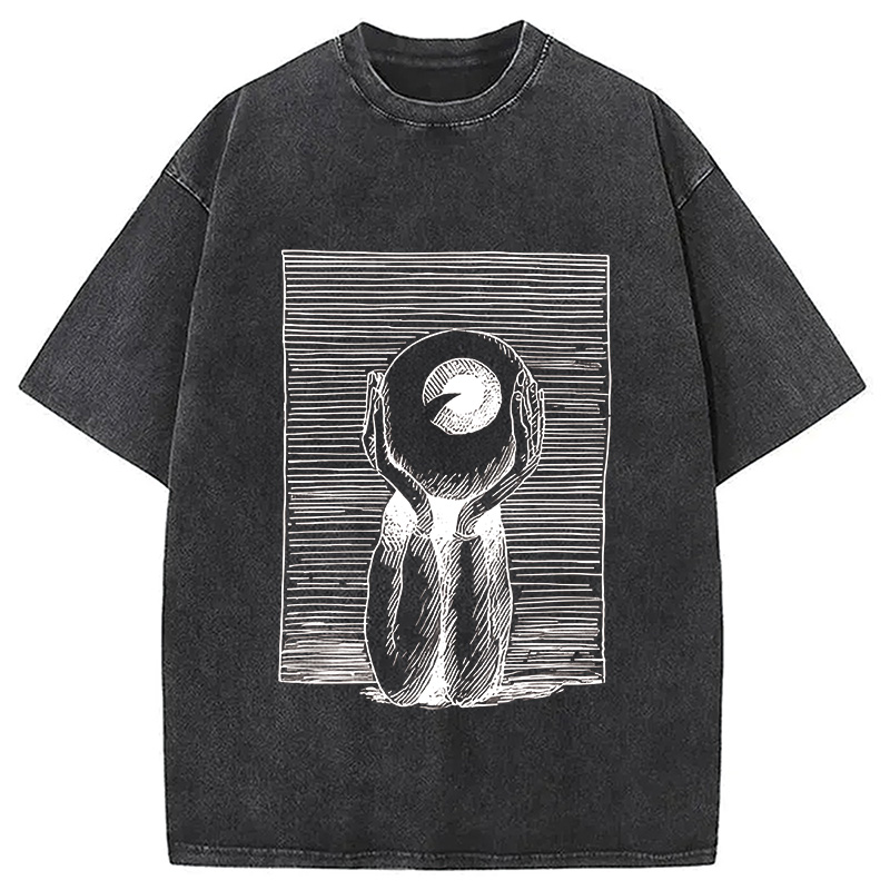 Modecanvas The Eye of the Beholder DTG Printing Washed T-Shirt-modecanvas
